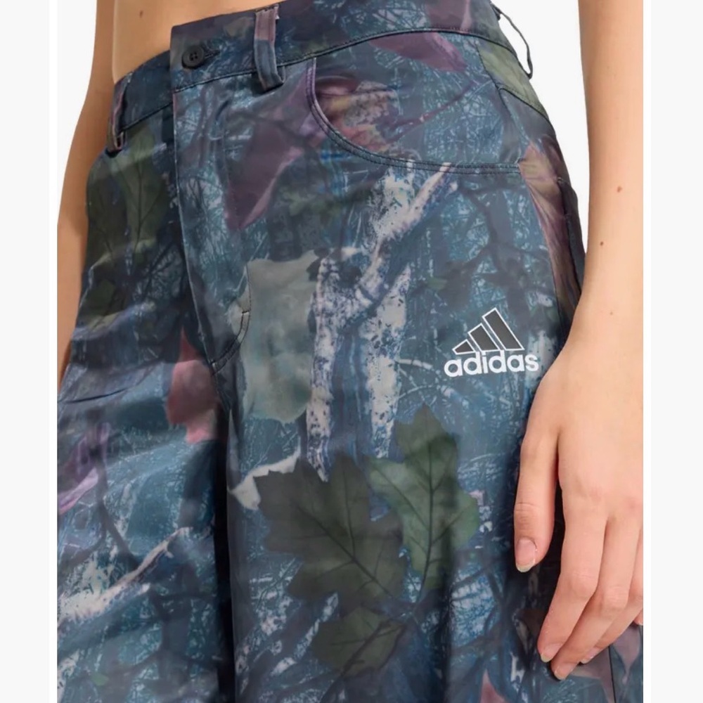 New unworn Adidas Leaf Print Athletic pants - Blue Green camo / camouflage